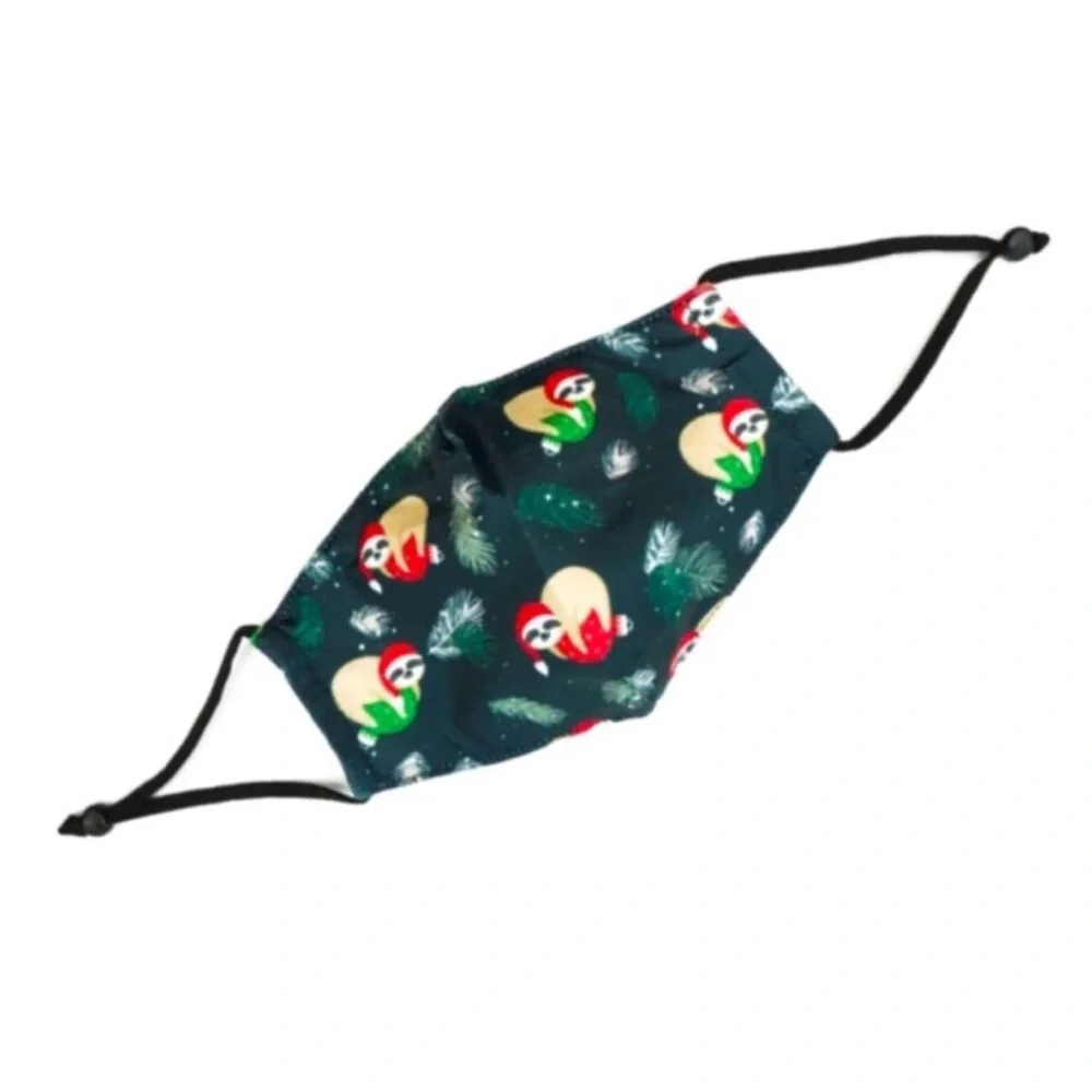 Care Cover Kid’s Protective Christmas Print Mask in Festive Sloths
